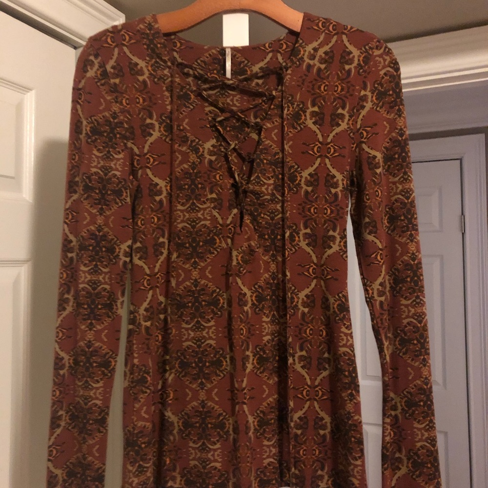 FREE PEOPLE long sleeve strappy top